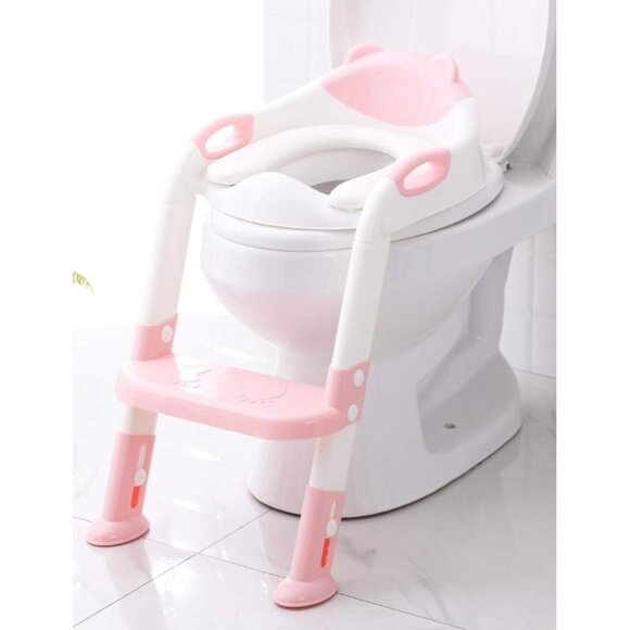 SKYROKU Training Potty Potty Training Toilet for Girls Pink Foldable NEW - Picture 1 of 3